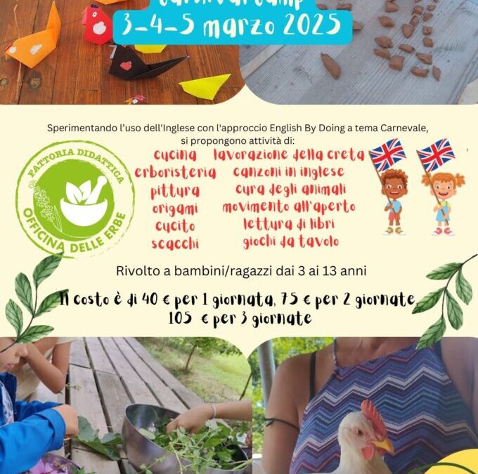 Carnival Camp all’Officina delle Erbe